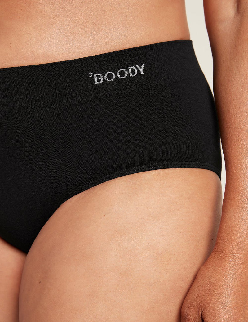 BOODY ミディブリーフ ブリーフ ビキニ Black 黒 ブラック ブーディー 下着 ショーツ パンツ オーガニック バンブー 人気 肌に優しい 地球に優しい ストレスフリー 冷え性 boodyjapan サイズ#boody エシカル
